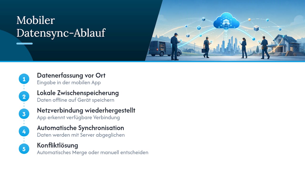 So läuft die Offline-Synchronisation einer Handwerker-App ab