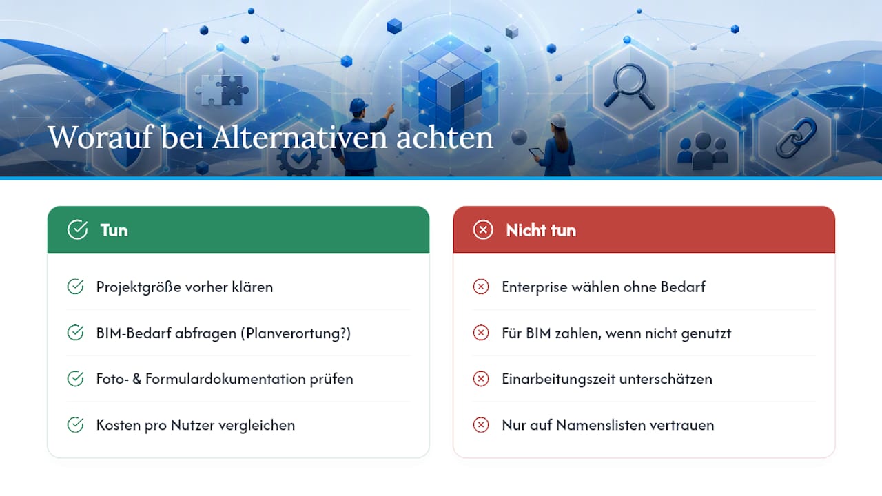Vergleich verschiedener Optionen anhand ausgewählter Kriterien