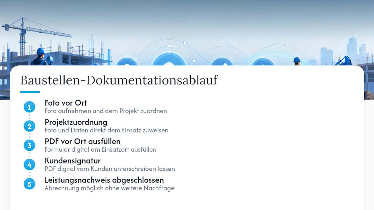 So funktioniert die digitale Baustellendokumentation