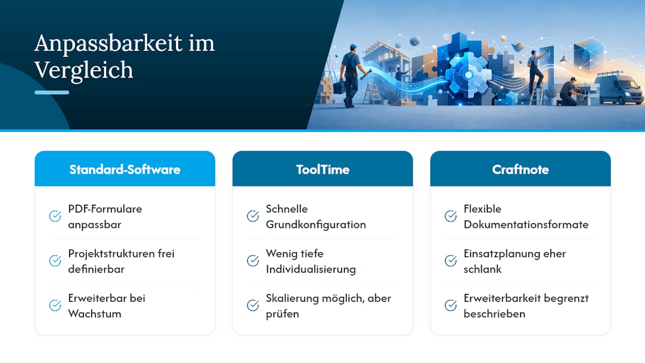 Wie anpassbar sind die Alternativen an den eigenen Betrieb? — overview diagram