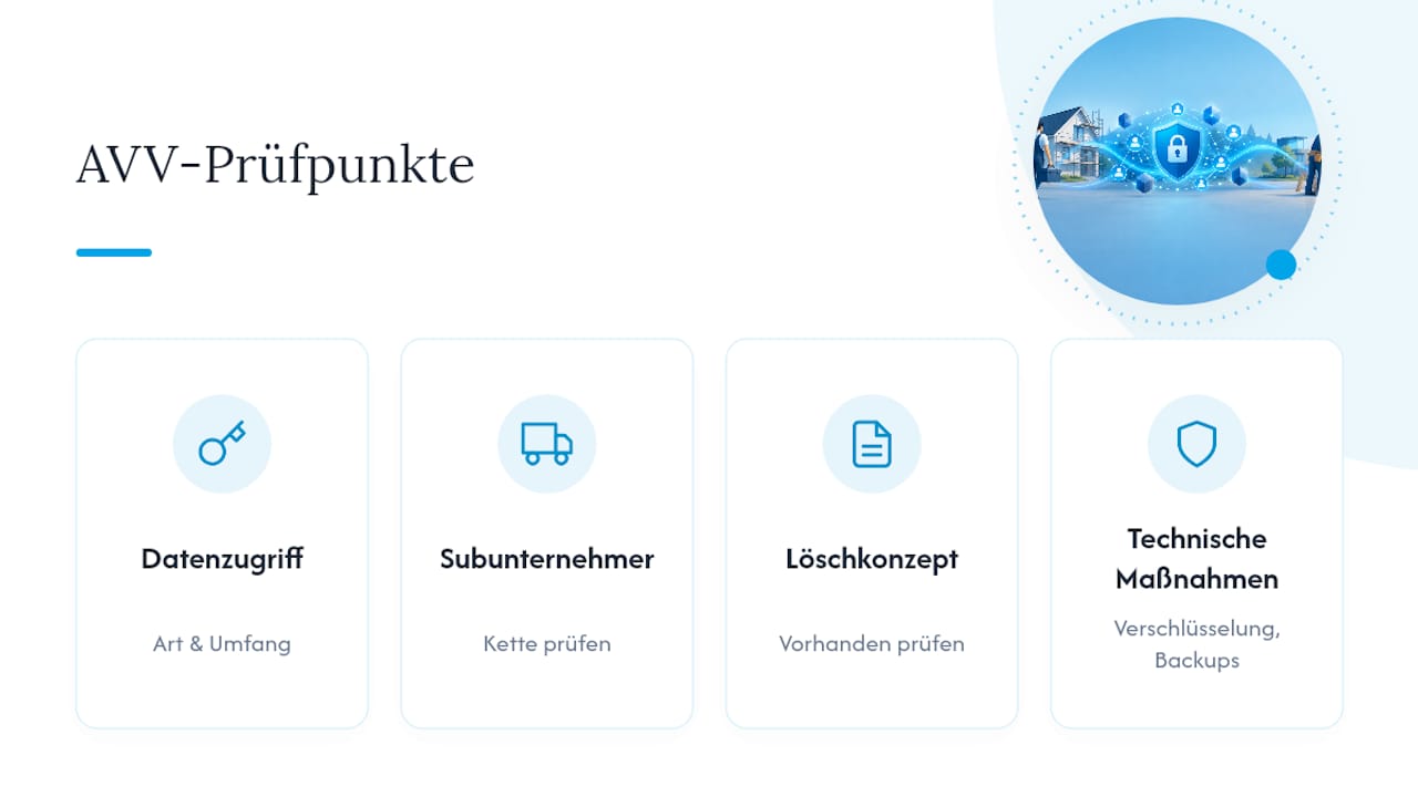 Vier wichtige Prüfkriterien für einen Auftragsverarbeitungsvertrag