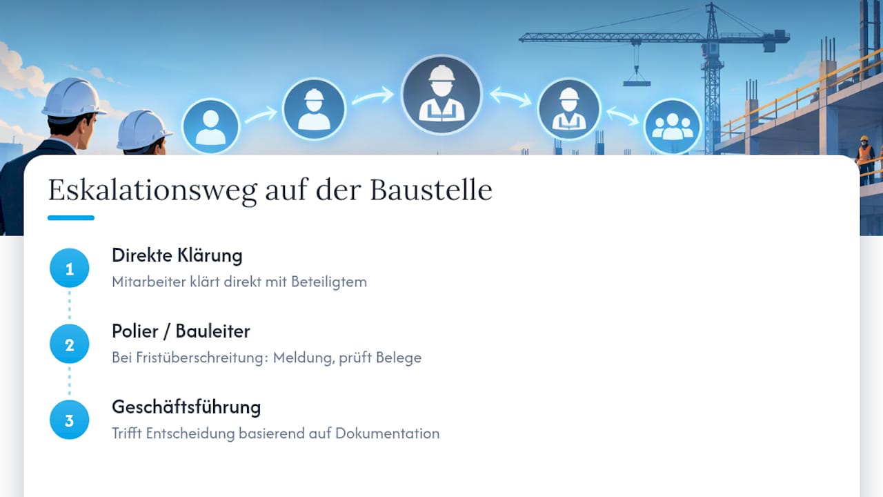 Dreistufiges Eskalationsverfahren im Bauprojekt
